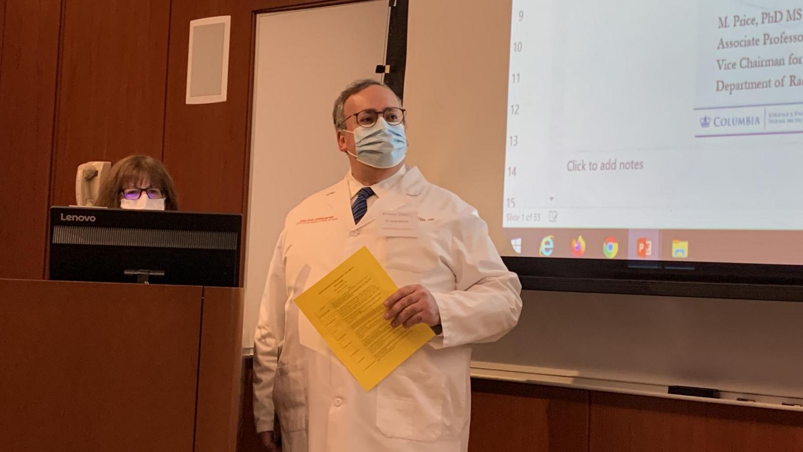 Dr. Deutsch opening the first session at the 2021 Oncology/CRR Research Retreat