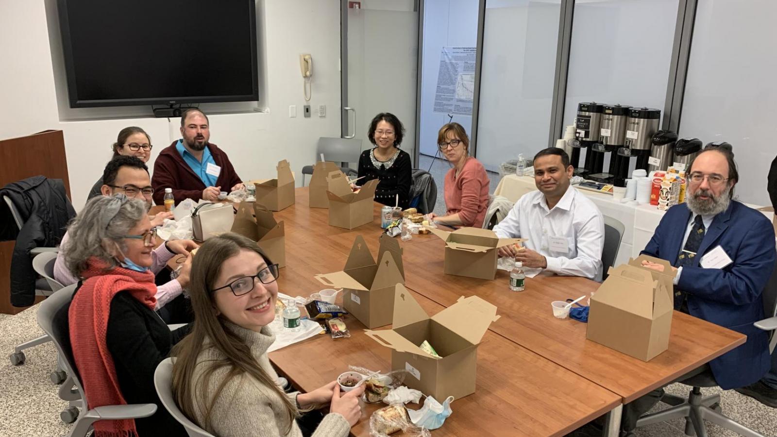 Lunch break group at 2021 Oncology/CRR Research Retreat
