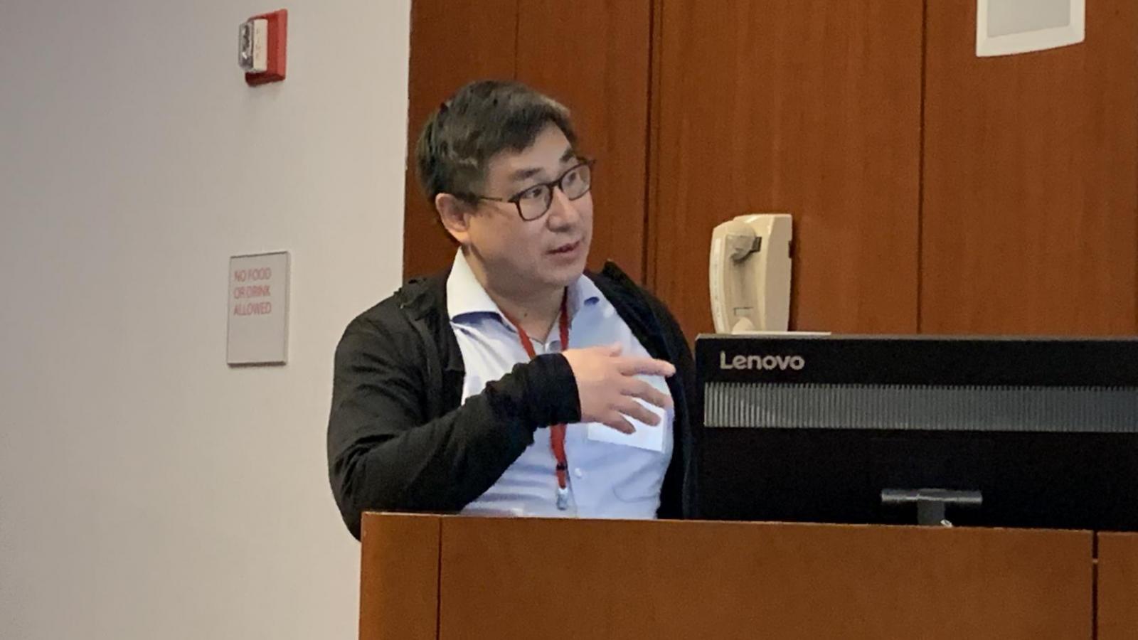 Dr. Cheng presenting at the 2021 Oncology/CRR Research Retreat